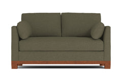 Avalon Apartment Size Sleeper Sofa :: Leg Finish: Pecan / Sleeper Option: Deluxe Innerspring Mattress