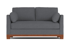 Avalon Apartment Size Sleeper Sofa :: Leg Finish: Pecan / Sleeper Option: Deluxe Innerspring Mattress