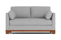 Avalon Apartment Size Sleeper Sofa :: Leg Finish: Pecan / Sleeper Option: Deluxe Innerspring Mattress