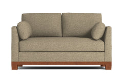 Avalon Apartment Size Sleeper Sofa :: Leg Finish: Pecan / Sleeper Option: Deluxe Innerspring Mattress