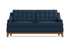 Bannister Apartment Size Sleeper Sofa :: Leg Finish: Pecan / Sleeper Option: Deluxe Innerspring Mattress