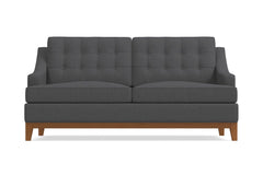 Bannister Apartment Size Sleeper Sofa :: Leg Finish: Pecan / Sleeper Option: Deluxe Innerspring Mattress