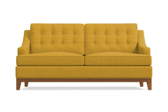 Bannister Apartment Size Sleeper Sofa :: Leg Finish: Pecan / Sleeper Option: Deluxe Innerspring Mattress
