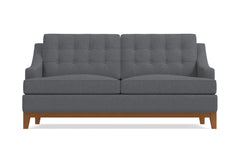 Bannister Apartment Size Sleeper Sofa :: Leg Finish: Pecan / Sleeper Option: Deluxe Innerspring Mattress