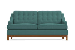Bannister Apartment Size Sleeper Sofa :: Leg Finish: Pecan / Sleeper Option: Deluxe Innerspring Mattress