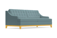 Bannister Velvet Queen Size Sleeper Sofa :: Leg Finish: Natural / Sleeper Option: Deluxe Innerspring Mattress