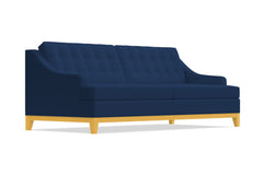 Bannister Velvet Queen Size Sleeper Sofa :: Leg Finish: Natural / Sleeper Option: Deluxe Innerspring Mattress