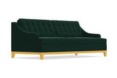 Bannister Velvet Queen Size Sleeper Sofa :: Leg Finish: Natural / Sleeper Option: Deluxe Innerspring Mattress