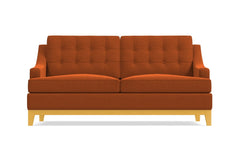Bannister Twin Size Sleeper Sofa :: Leg Finish: Natural / Sleeper Option: Deluxe Innerspring Mattress