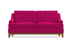 Bannister Apartment Size Sleeper Sofa :: Leg Finish: Pecan / Sleeper Option: Deluxe Innerspring Mattress