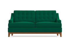 Bannister Apartment Size Sleeper Sofa :: Leg Finish: Pecan / Sleeper Option: Deluxe Innerspring Mattress