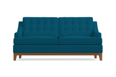 Bannister Apartment Size Sleeper Sofa :: Leg Finish: Pecan / Sleeper Option: Memory Foam Mattress