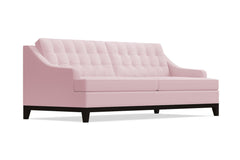 Bannister Velvet Queen Size Sleeper Sofa :: Leg Finish: Espresso / Sleeper Option: Deluxe Innerspring Mattress