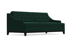 Bannister Velvet Queen Size Sleeper Sofa :: Leg Finish: Espresso / Sleeper Option: Deluxe Innerspring Mattress