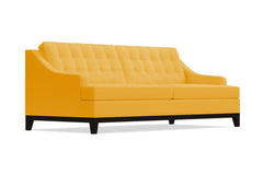 Bannister Velvet Queen Size Sleeper Sofa :: Leg Finish: Espresso / Sleeper Option: Memory Foam Mattress