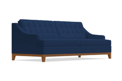 Bannister Velvet Queen Size Sleeper Sofa :: Leg Finish: Pecan / Sleeper Option: Deluxe Innerspring Mattress