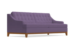 Bannister Velvet Queen Size Sleeper Sofa :: Leg Finish: Pecan / Sleeper Option: Memory Foam Mattress