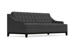 Bannister Velvet Queen Size Sleeper Sofa :: Leg Finish: Espresso / Sleeper Option: Memory Foam Mattress