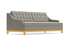 Bannister Velvet Queen Size Sleeper Sofa :: Leg Finish: Natural / Sleeper Option: Deluxe Innerspring Mattress