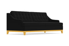 Bannister Velvet Queen Size Sleeper Sofa :: Leg Finish: Natural / Sleeper Option: Memory Foam Mattress
