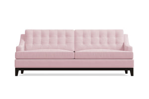 Bannister Velvet Queen Size Sleeper Sofa :: Leg Finish: Espresso / Sleeper Option: Deluxe Innerspring Mattress