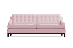 Bannister Velvet Queen Size Sleeper Sofa :: Leg Finish: Espresso / Sleeper Option: Memory Foam Mattress