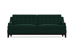 Bannister Velvet Queen Size Sleeper Sofa :: Leg Finish: Espresso / Sleeper Option: Memory Foam Mattress