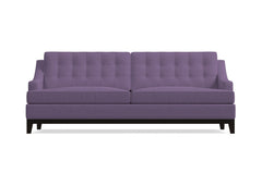 Bannister Velvet Queen Size Sleeper Sofa :: Leg Finish: Espresso / Sleeper Option: Memory Foam Mattress