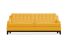 Bannister Velvet Queen Size Sleeper Sofa :: Leg Finish: Espresso / Sleeper Option: Deluxe Innerspring Mattress