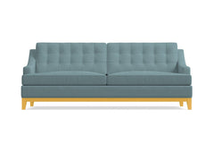 Bannister Velvet Queen Size Sleeper Sofa :: Leg Finish: Natural / Sleeper Option: Memory Foam Mattress