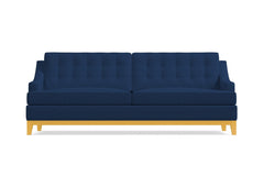 Bannister Velvet Queen Size Sleeper Sofa :: Leg Finish: Natural / Sleeper Option: Memory Foam Mattress