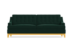 Bannister Velvet Queen Size Sleeper Sofa :: Leg Finish: Natural / Sleeper Option: Deluxe Innerspring Mattress
