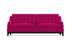 Bannister Velvet Queen Size Sleeper Sofa :: Leg Finish: Espresso / Sleeper Option: Memory Foam Mattress