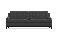 Bannister Velvet Queen Size Sleeper Sofa :: Leg Finish: Espresso / Sleeper Option: Deluxe Innerspring Mattress