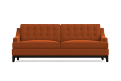 Bannister Velvet Queen Size Sleeper Sofa :: Leg Finish: Espresso / Sleeper Option: Memory Foam Mattress
