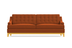 Bannister Velvet Queen Size Sleeper Sofa :: Leg Finish: Natural / Sleeper Option: Memory Foam Mattress