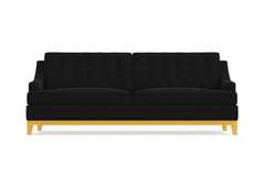 Bannister Velvet Queen Size Sleeper Sofa :: Leg Finish: Natural / Sleeper Option: Deluxe Innerspring Mattress