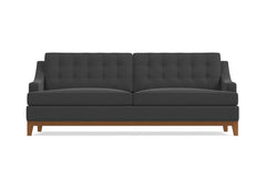 Bannister Velvet Queen Size Sleeper Sofa :: Leg Finish: Pecan / Sleeper Option: Memory Foam Mattress