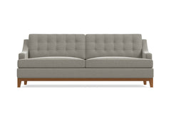 Bannister Velvet Queen Size Sleeper Sofa :: Leg Finish: Pecan / Sleeper Option: Deluxe Innerspring Mattress