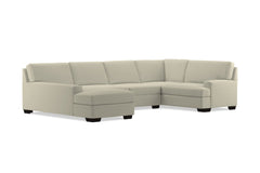 Bradbury 3pc Sectional Sofa :: Leg Finish: Espresso / Configuration: LAF - Chaise on the Left