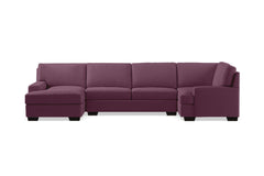 Bradbury 3pc Sectional Sofa :: Leg Finish: Espresso / Configuration: LAF - Chaise on the Left