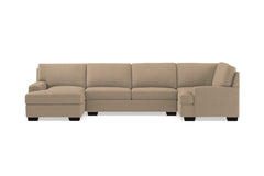Bradbury 3pc Sectional Sofa :: Leg Finish: Espresso / Configuration: LAF - Chaise on the Left