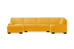 Bradbury 3pc Sectional Sofa :: Leg Finish: Espresso / Configuration: LAF - Chaise on the Left