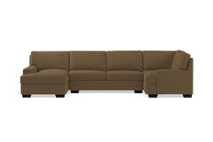 Bradbury 3pc Sectional Sofa :: Leg Finish: Espresso / Configuration: LAF - Chaise on the Left