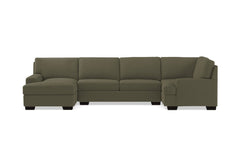 Bradbury 3pc Sectional Sofa :: Leg Finish: Espresso / Configuration: LAF - Chaise on the Left