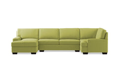 Bradbury 3pc Sectional Sofa :: Leg Finish: Espresso / Configuration: LAF - Chaise on the Left