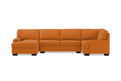 Bradbury 3pc Sectional Sofa :: Leg Finish: Espresso / Configuration: LAF - Chaise on the Left