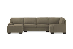 Bradbury 3pc Sectional Sofa :: Leg Finish: Espresso / Configuration: LAF - Chaise on the Left