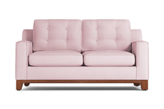 Brentwood Apartment Size Sleeper Sofa :: Leg Finish: Pecan / Sleeper Option: Memory Foam Mattress