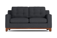 Brentwood Apartment Size Sleeper Sofa :: Leg Finish: Pecan / Sleeper Option: Innerspring Mattress